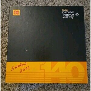 Vintage Kodak Carousel Transvue 140 Slide Tray with Original Box Gray For Slides